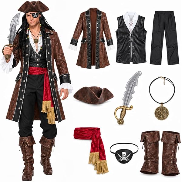 Amazon.co.jp: [§YU MIcos] ジャック・スパロウ 海賊 コート